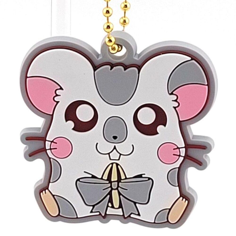 Oxnard - Hamtaro Gray Rubber Keychain